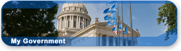 My government section banner with photo of the Oklahoma state capitol. My government section banner with photo of the Oklahoma state capitol.